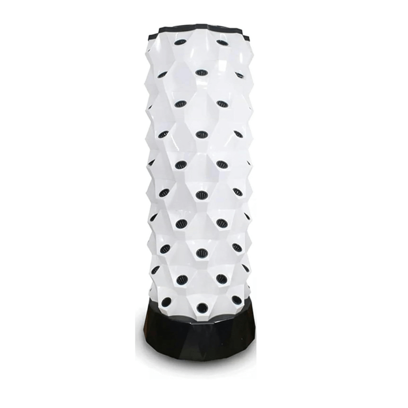 Empty 80-pod white pineapple hydroponic grow tower